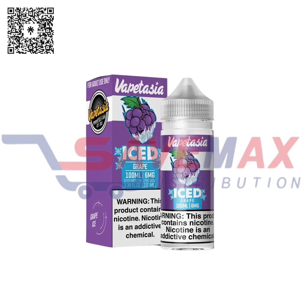 S01475 VAPETASIA ICED GRAPE 100ML 3MG - Image 1