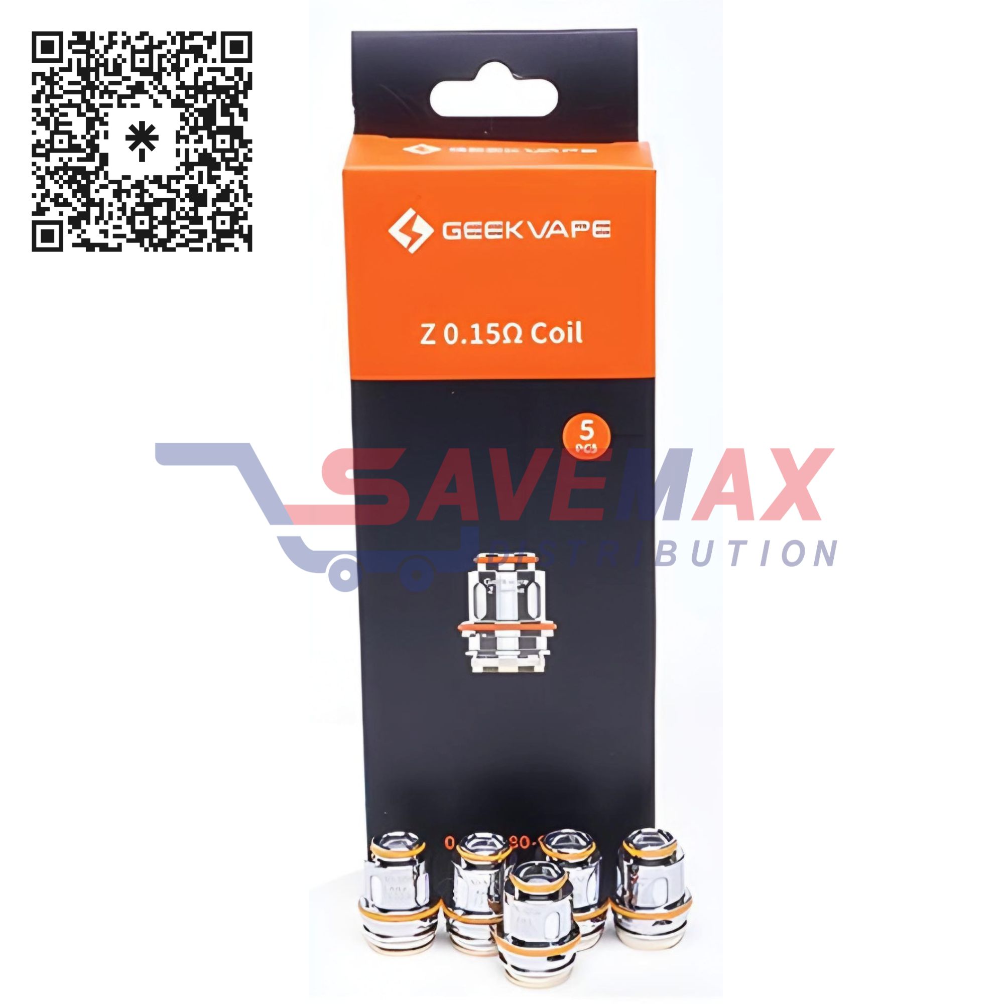 S01484 GEEKVAPE Z 0.15 COILS 5CT - Image 1