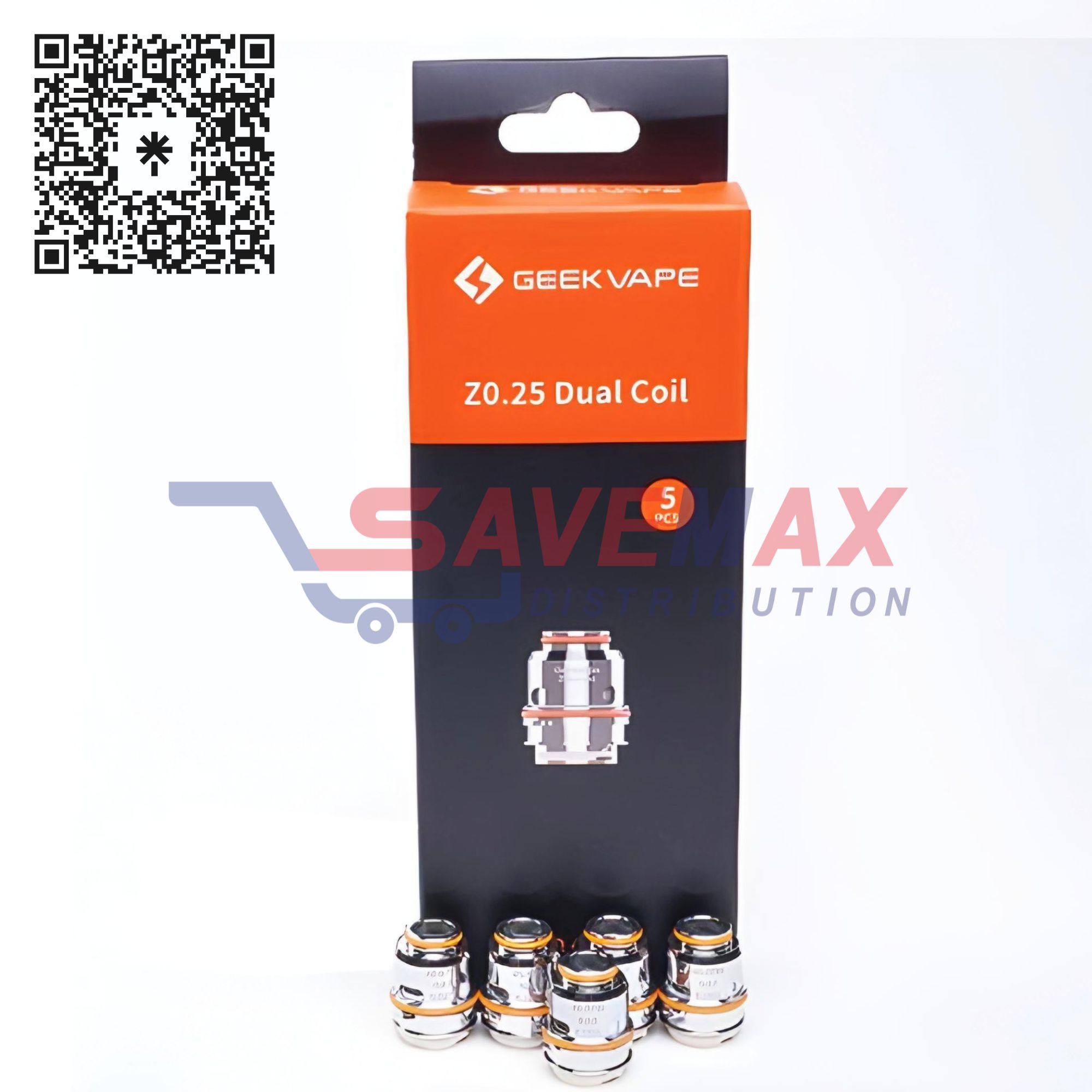 S01486 GEEKVAPE Z 0.25 DUAL COILS 5CT - Image 1