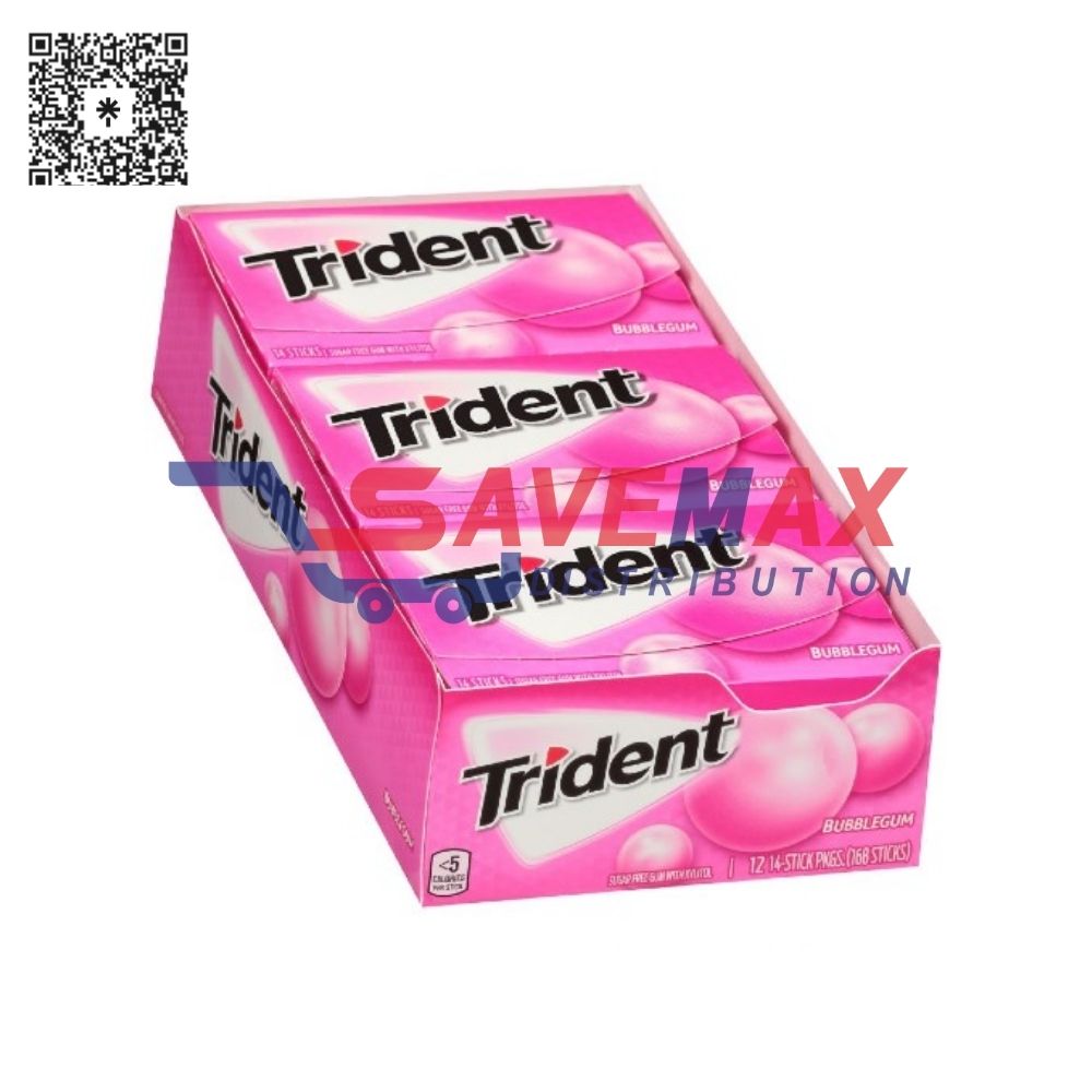 S01523 TRIDENT BUBBLEGUM 12CT/14ST - Image 1