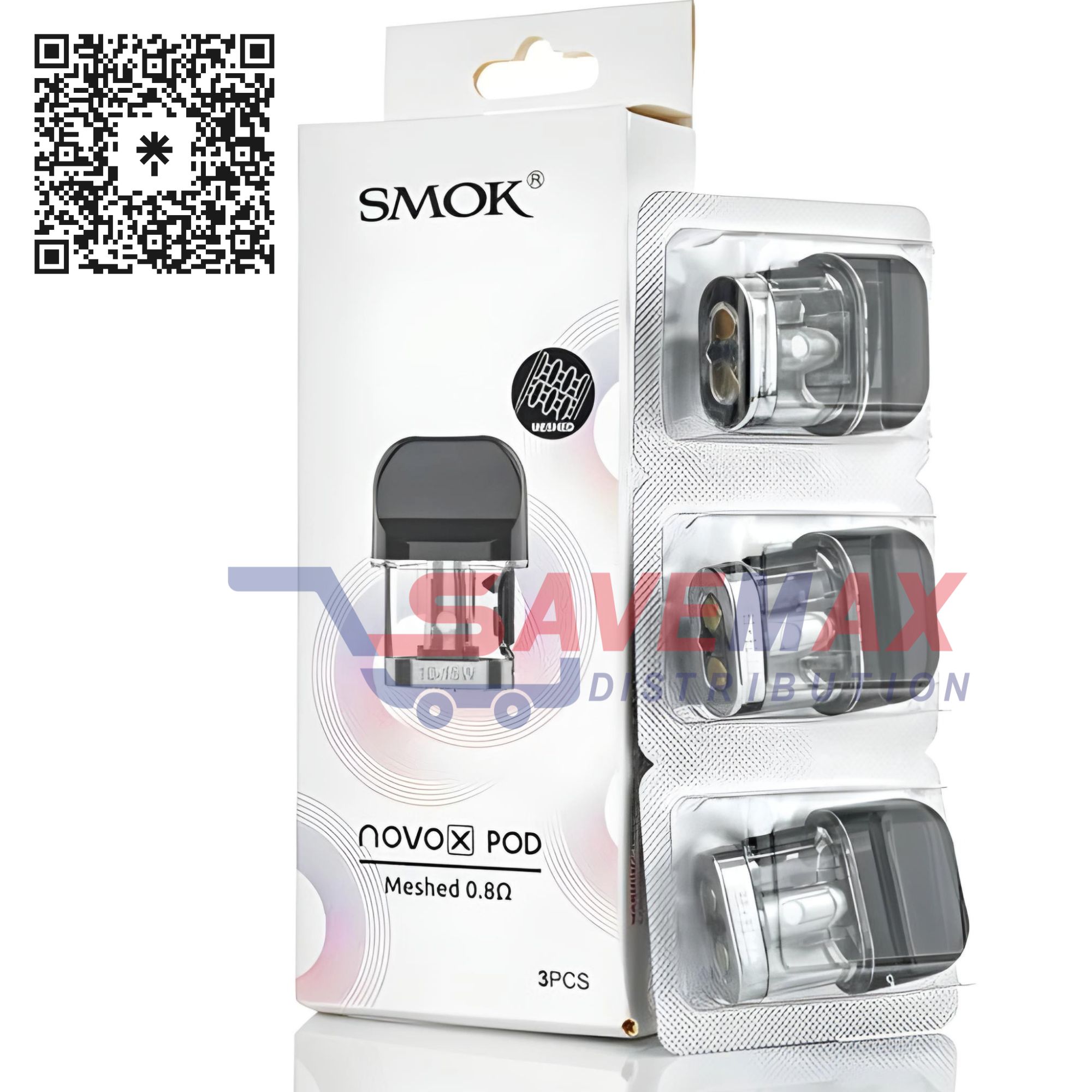 S01628 SMOK NOVO X POD MESH 0.8 3CT - Image 1