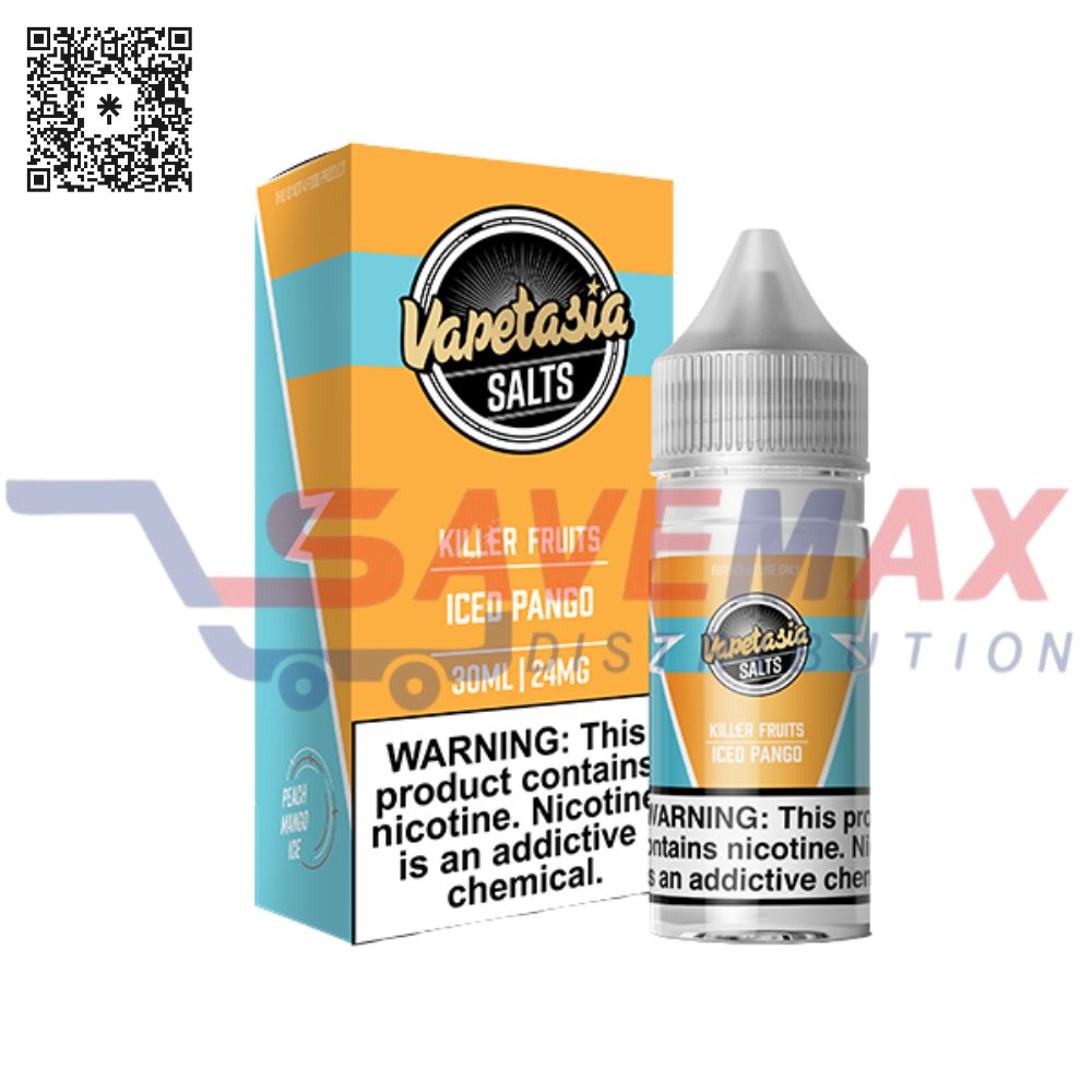 S01637 VAPETASIA ICED PANGO 30ML 24MG SALT NIC - Image 1