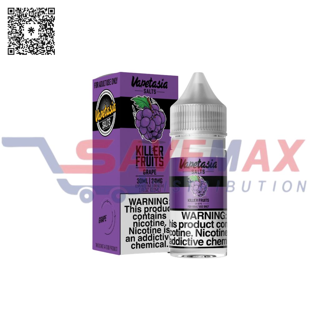 S01638 VAPETASIA KILLER FRUITS GRAPE 30ML 40MG - Image 1