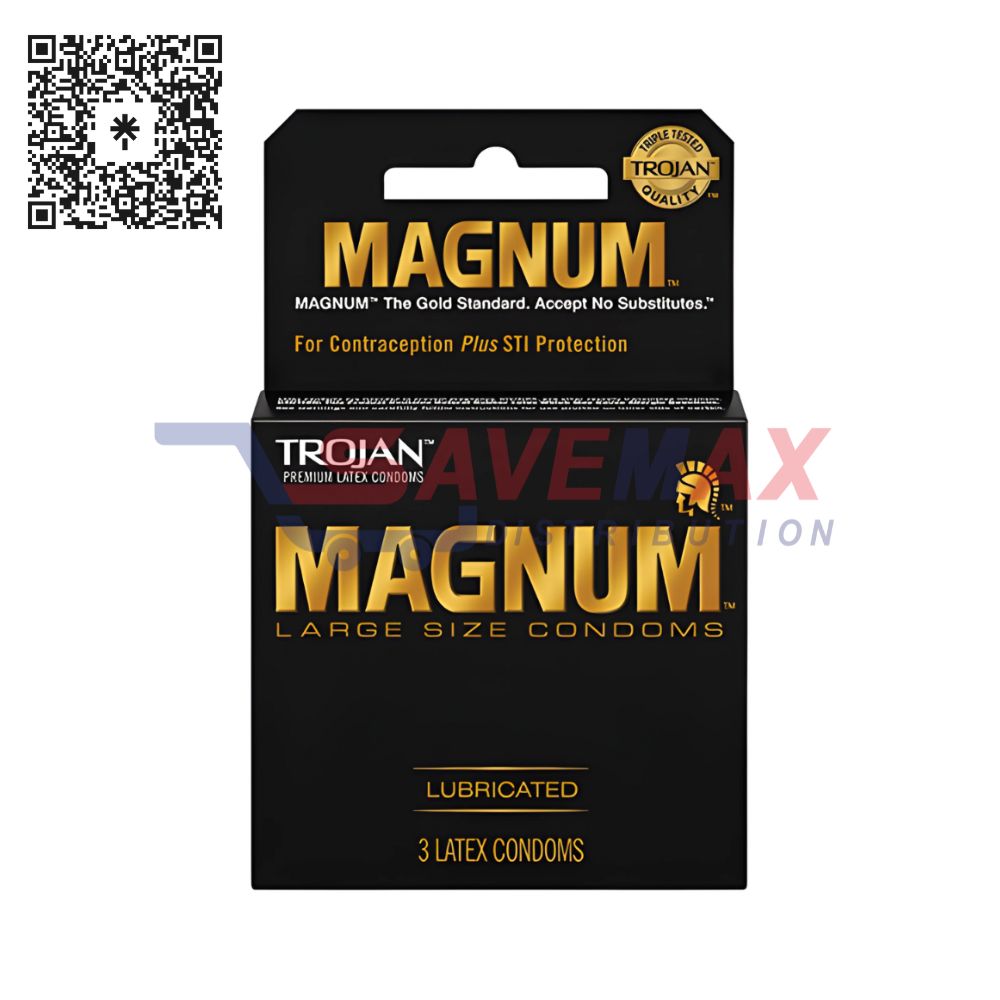 S01678 TROJAN MAGNUM LARGE LUBRICATED 6/3 CT - Image 1