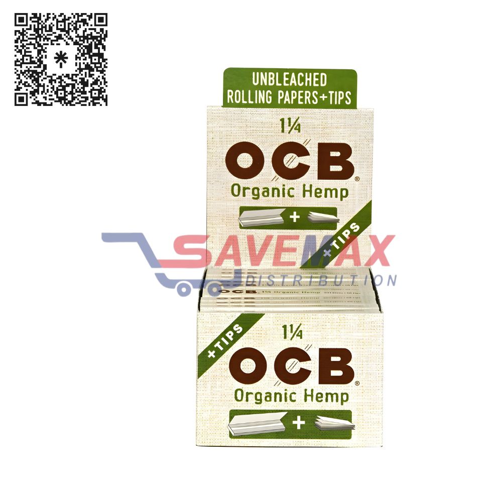 S01898 OCB 1 1/4 ORGANIC HEMP 24PK - Image 1