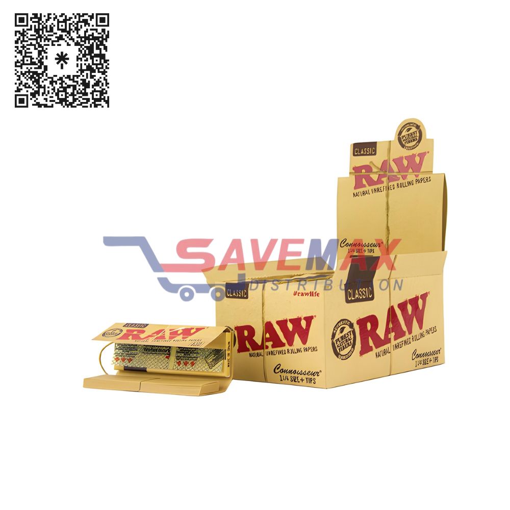 S01905 RAW CLASSIC CONNOISSEUR+ TIPS 1 1/4 24CT - Image 1