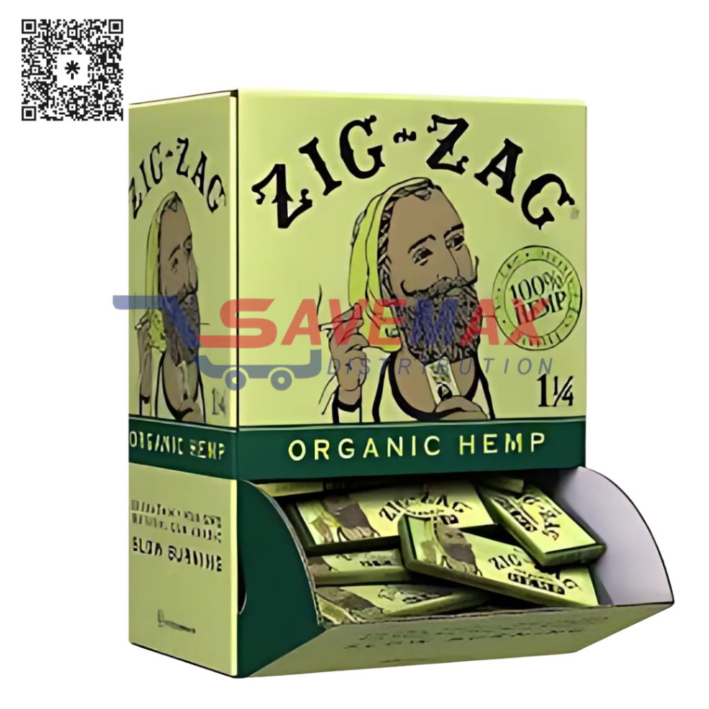 S01919 ZIG-ZAG ORGANIC HEMP UNBLEACHED 1 1/4 24 CT - Image 1