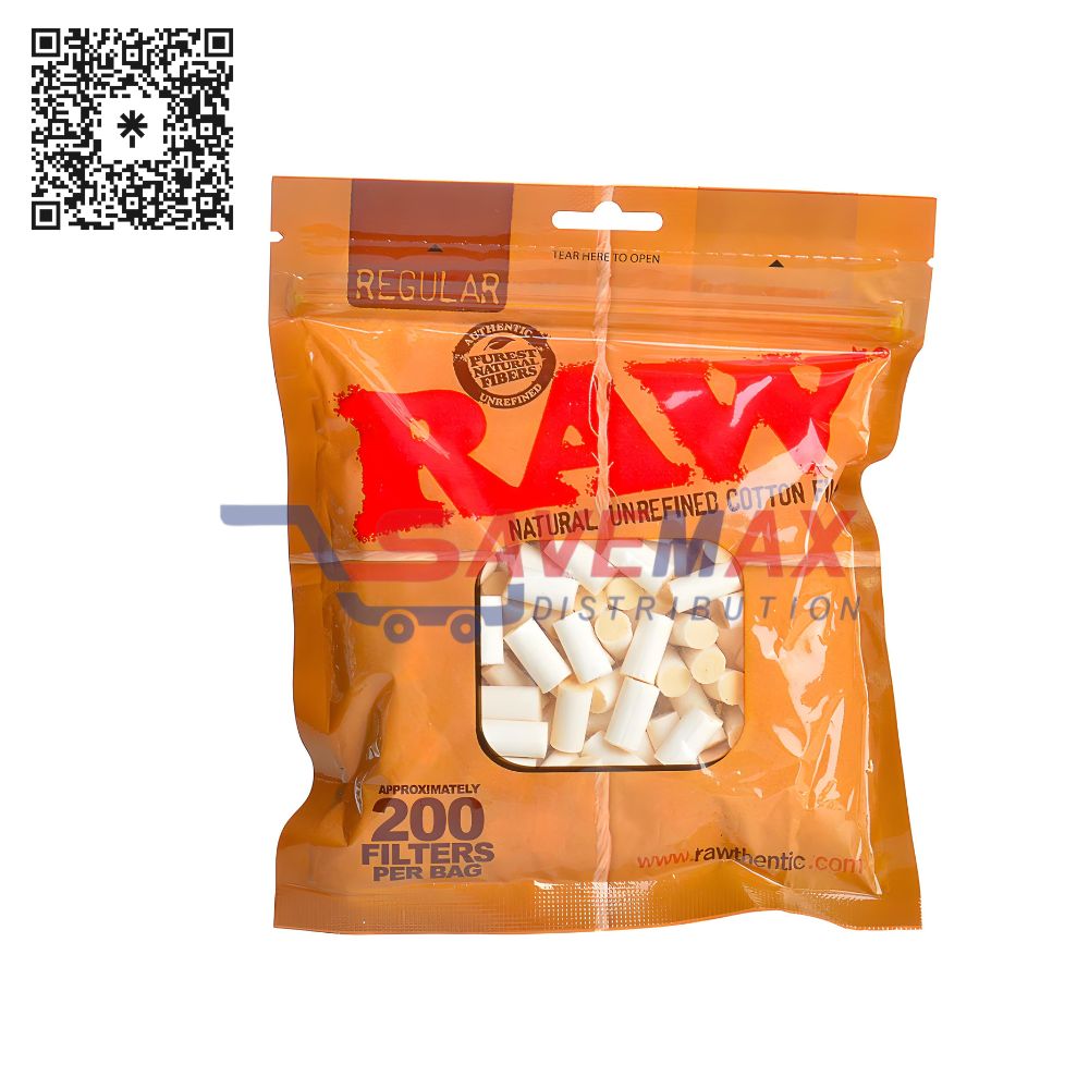 S02013 RAW COTTON FILTER PLUGS BAGS/200 ORG - Image 1