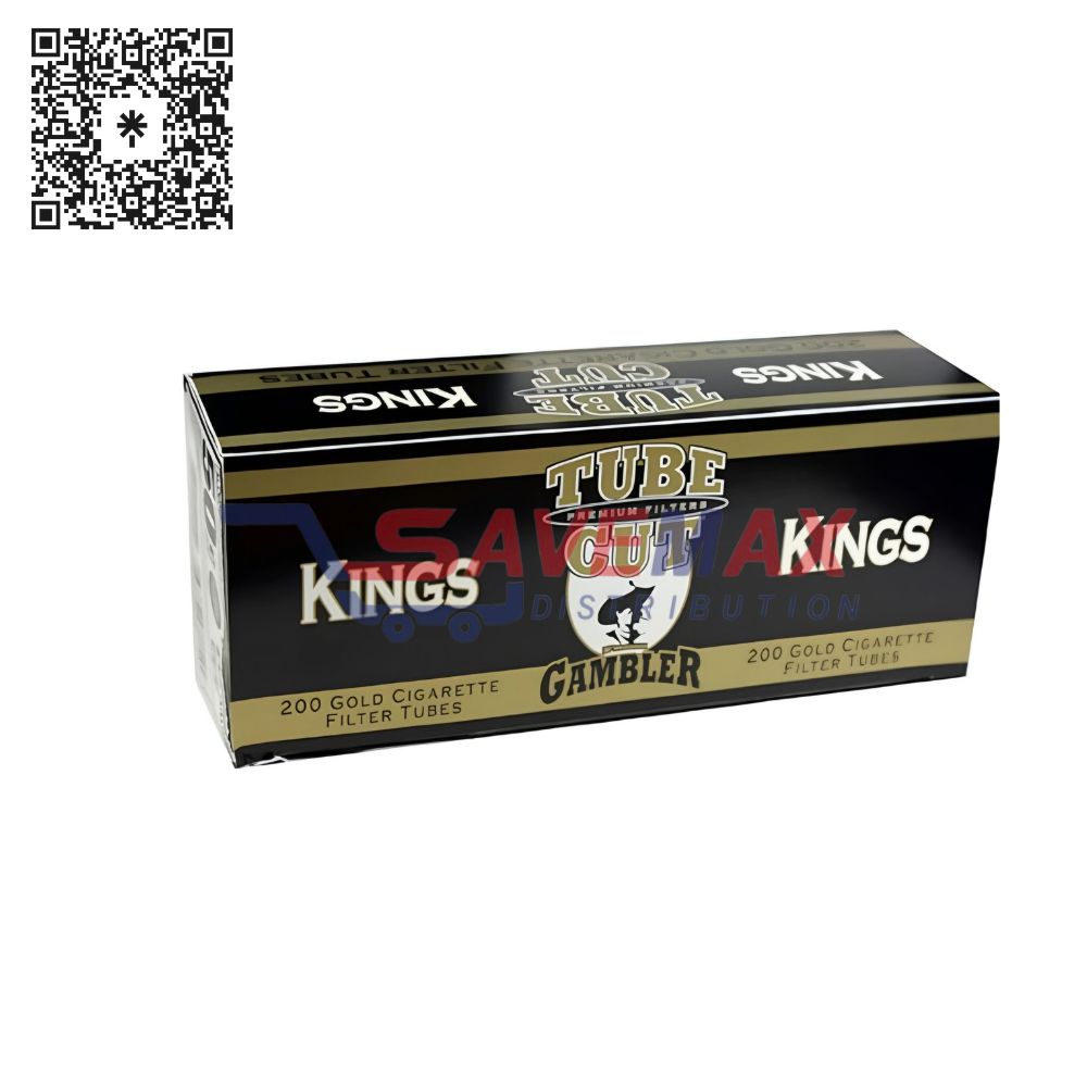 S02032 GAMBLER TUBES GOLD KING SIZE 200CT - Image 1