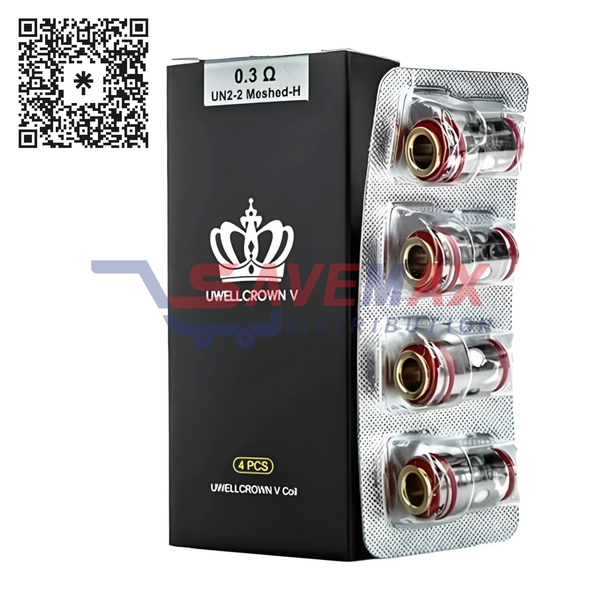 S02239 UWELL CROWN MESH 0.3 COILS 4CT - Image 1