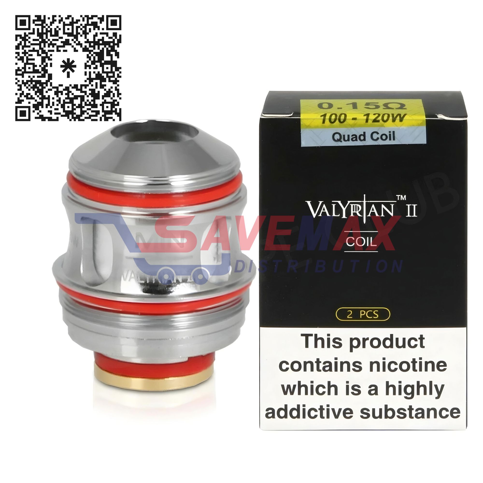 S02242 UWELL VALYRIAN 2 DUAL MESH 0.14 COILS 2CT - Image 1