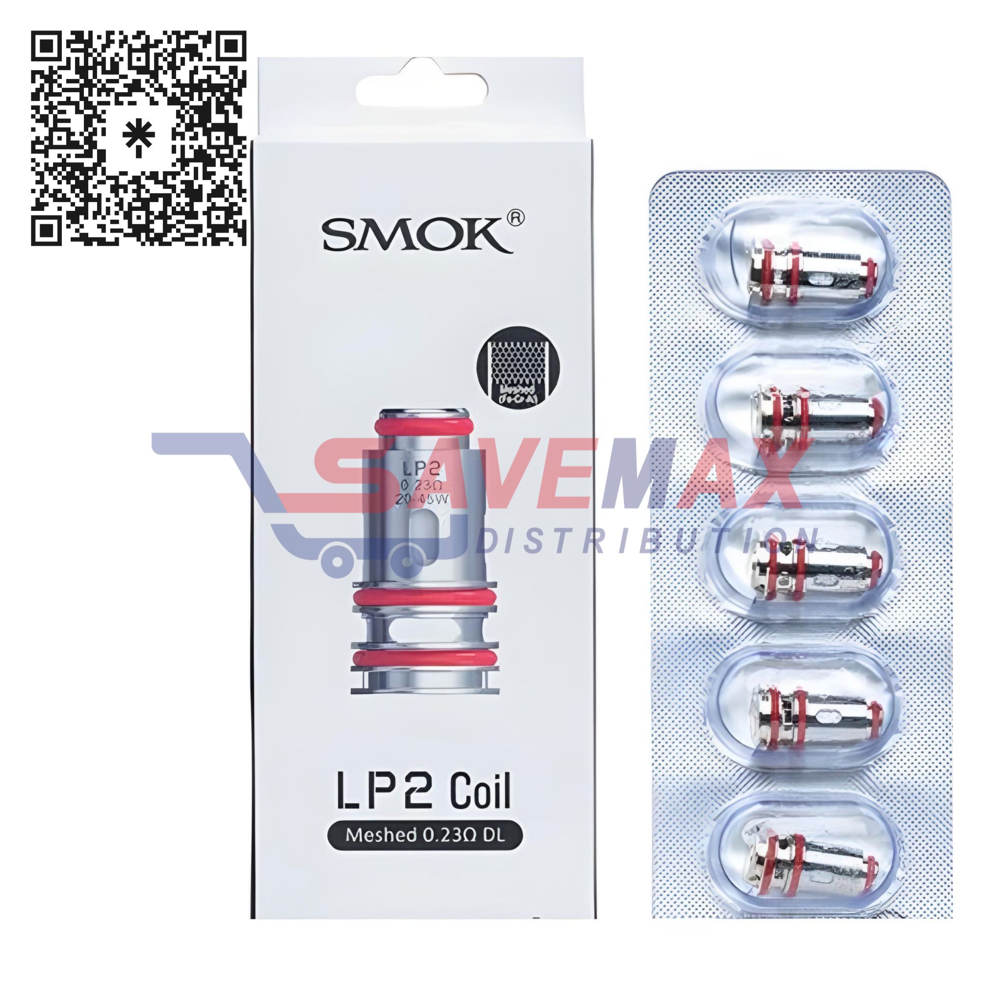 S02255 SMOK LP2 MESH 0.23 COILS 5CT - Image 1