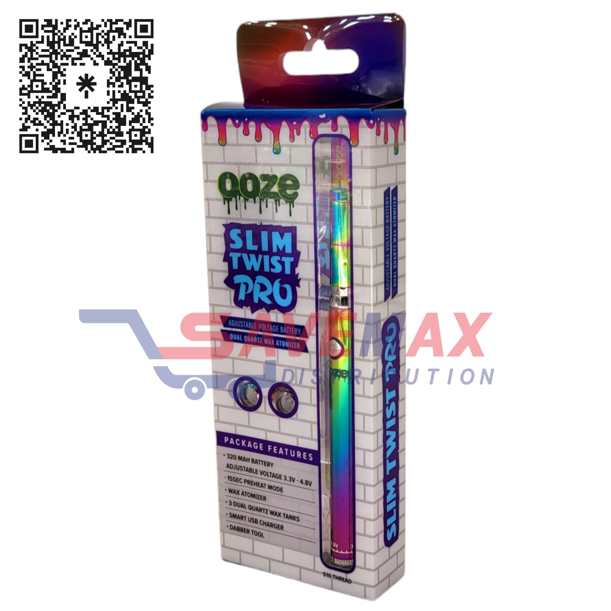 S02288 OOZE SLIM PRO BATTERY PEN MIX COLORS 1CT - Image 1