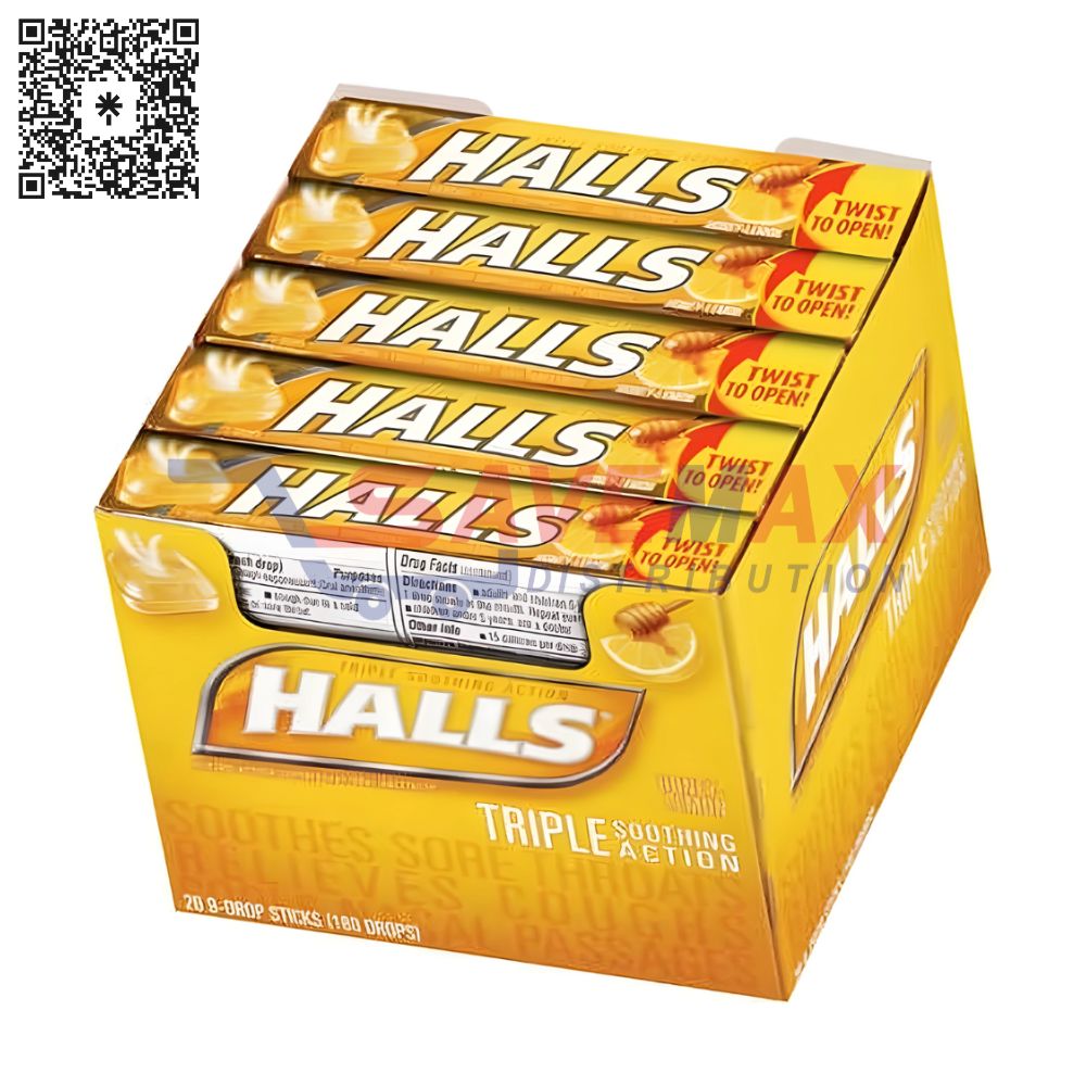 S02302 HALLS HONEY LEMON 20 CT - Image 1