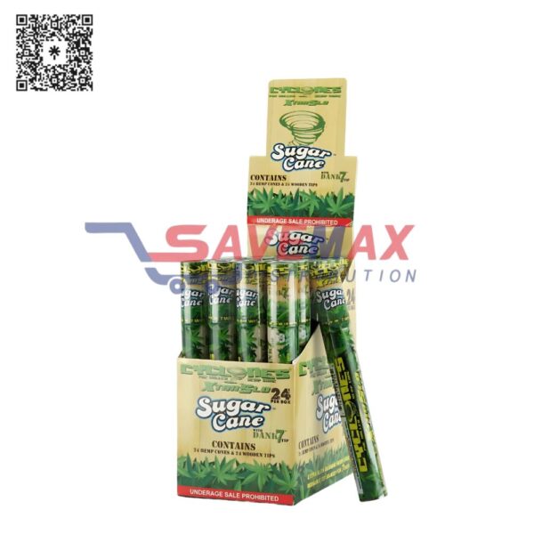 CYCLONES XTRA SLO HEMP CONES SUGAR CANE 24CT