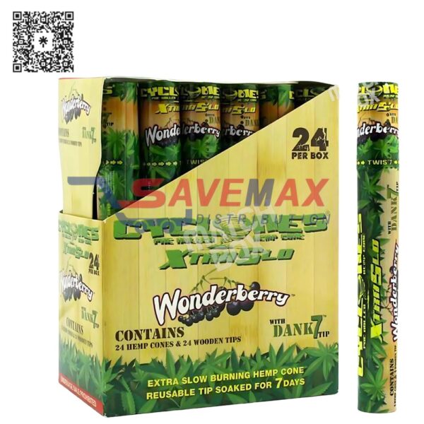 CYCLONES XTRA SLO HEMP CONES WONDERBERRY 24CT