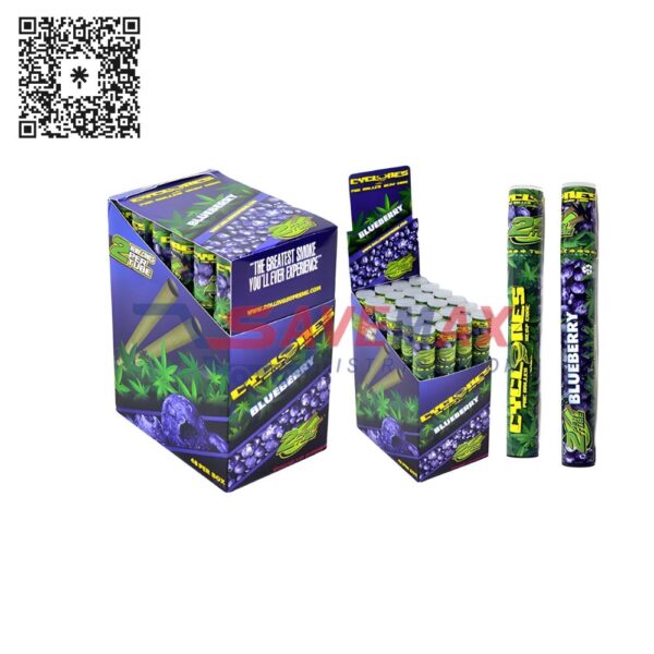 CYCLONES 2X CLEAR CONES BLUEBERRY 24CT