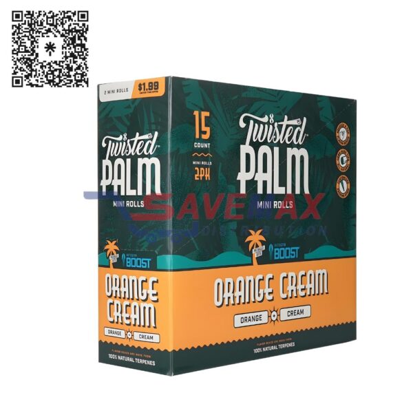TWSITED PALM MINI ROLLS ORANGE CREAM  2PK/15CT PP 1.99