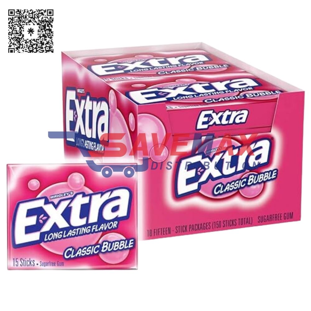 S02538 EXTRA GUM BUBBLE 10CT/15ST - Image 1