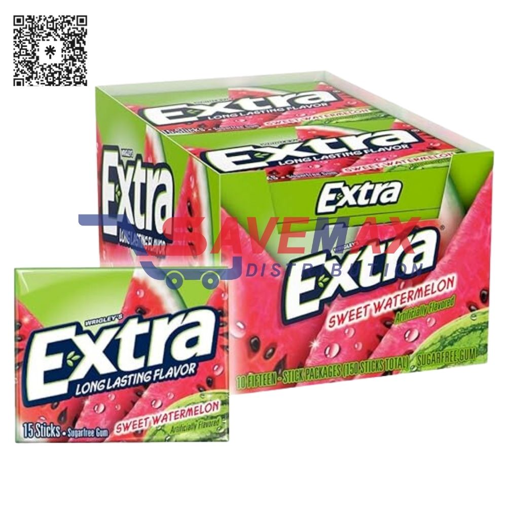 S02545 EXTRA GUM SWEET WATERMELON 10CT/15ST - Image 1
