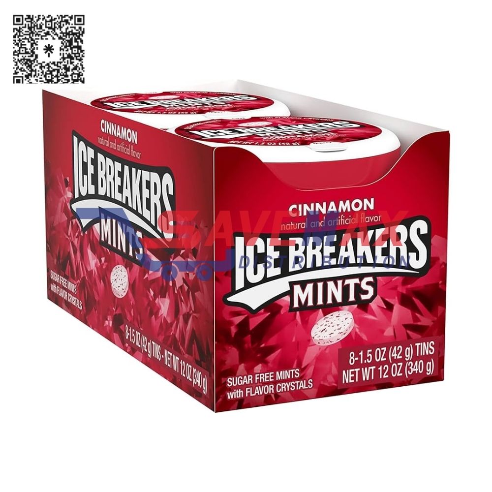 S02563 ICE BREAKERS MINTS CINNAMON 8CT/1.5OZ - Image 1