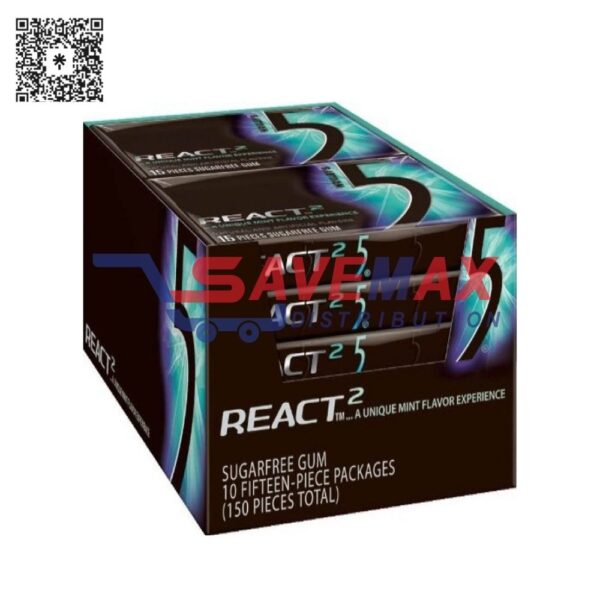 WRIGLEY'S GUM 5 REACT MINT 10CT/15ST