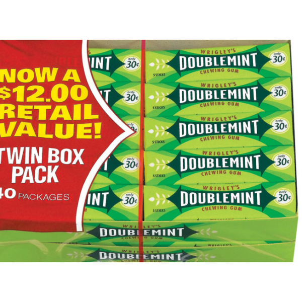WRIGLEY'S GUM DOUBLEMINT 40CT/.50