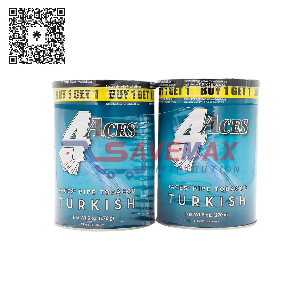 S02968 4 ACES TURKISH PIPE 6 OZ CAN BUY 1 GET 1 FREE - Image 1