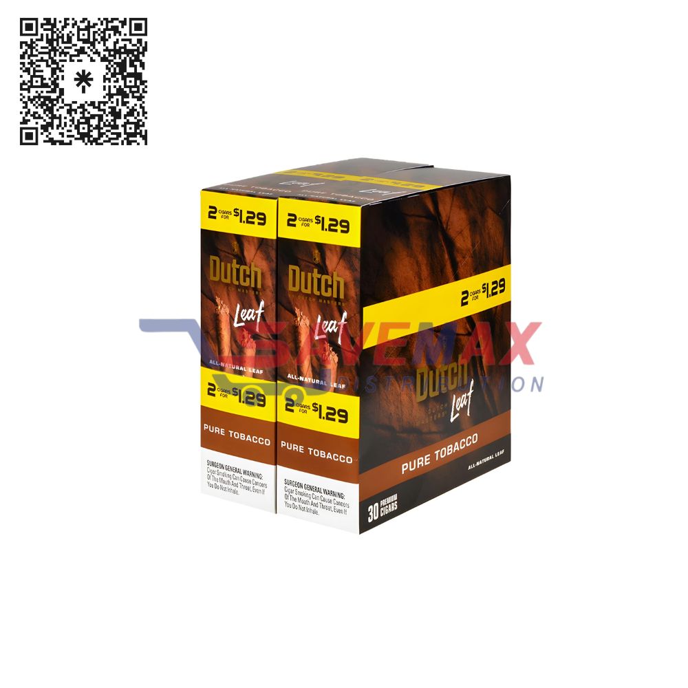 S02980 DUTCH LEAF PURE TOBACCO 30/2CT 2/1.29 - Image 1