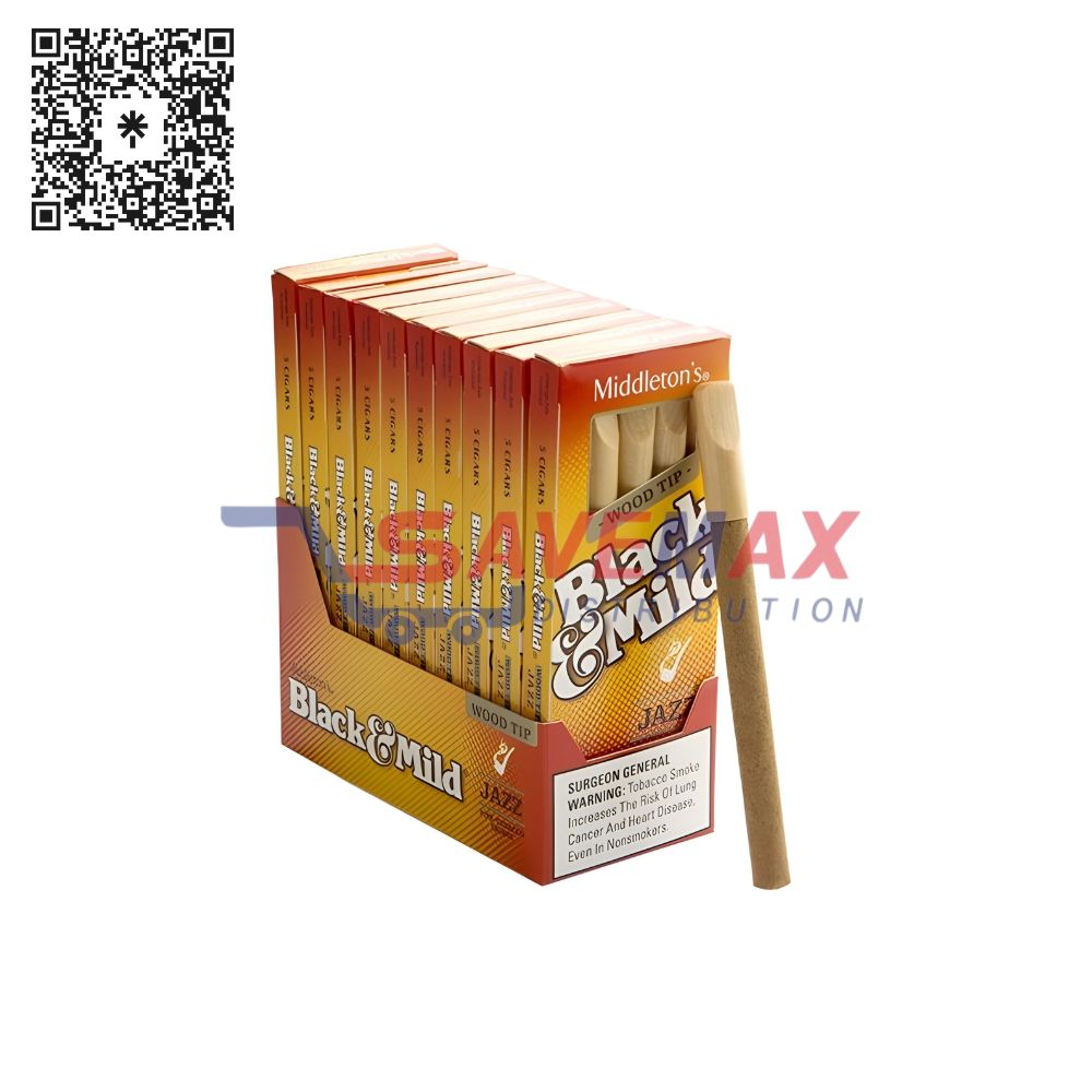 S03029 BLACK & MILD WOOD TIP JAZZ 10/5PK - Image 1
