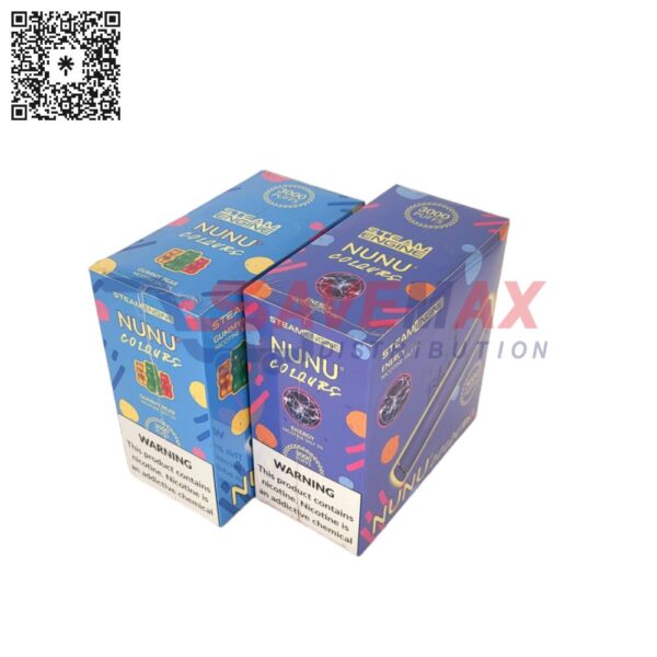 VAPE NUNU COLORS PINEAPPLE COCONUT 3000 PUFFS 10CT