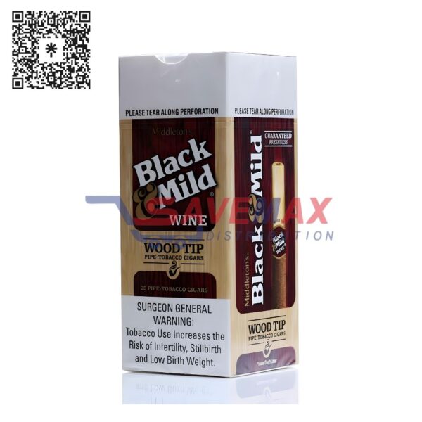 BLACK & MILD WOOD TIP WINE 25CT