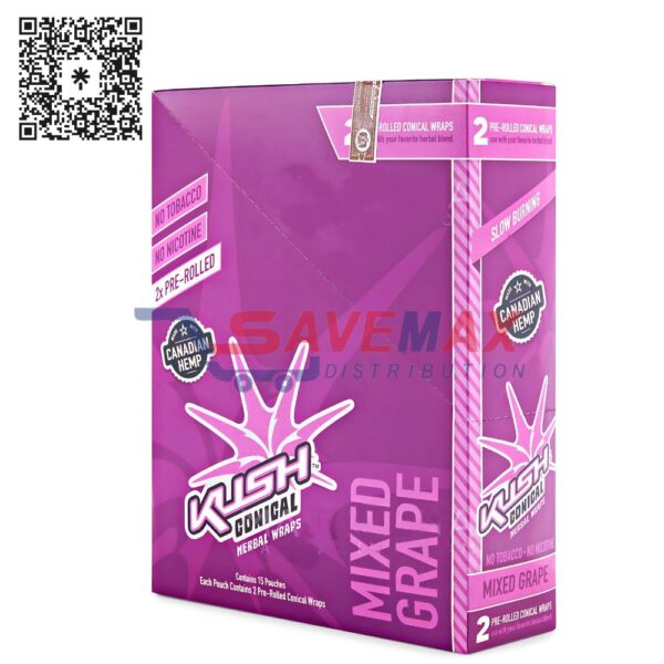 KUSH HERBAL WRAPS MIXED GRAPE 15/2PK