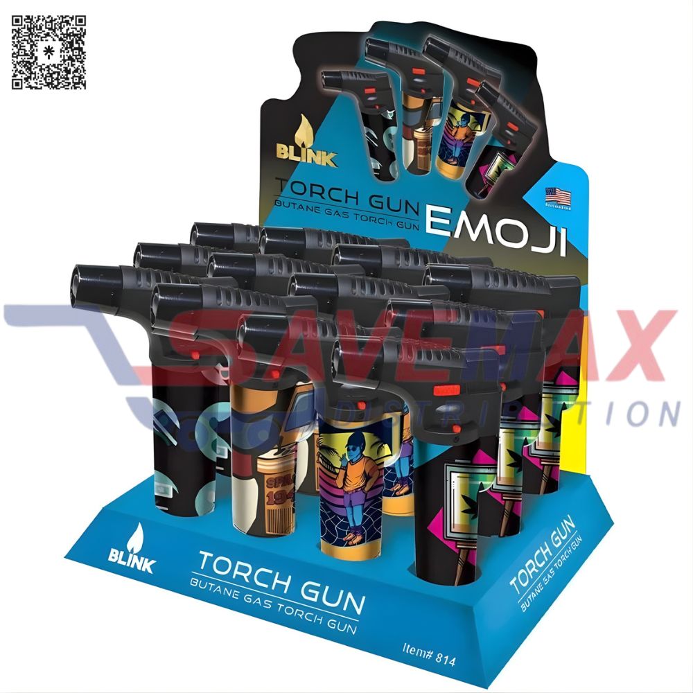 S03621 BLINK TORCH GUN EMOJI 12CT - Image 1