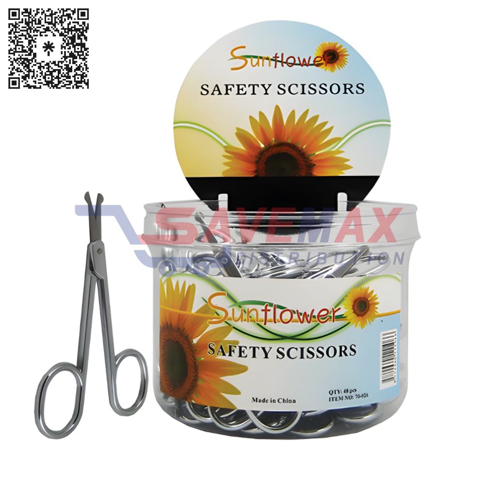 S03688 SUNFLOWER SAFETY SCISSORS 48CT - Image 1