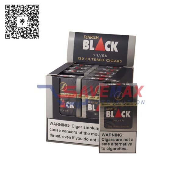 DJARUM F-CIGARS BLACK SILVER 10/12 CT