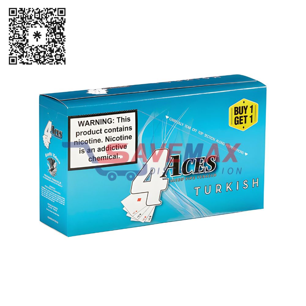 S03965 4 ACES PIPE TOBACCO TURKISH POUCH 6/1.2OZ - Image 1