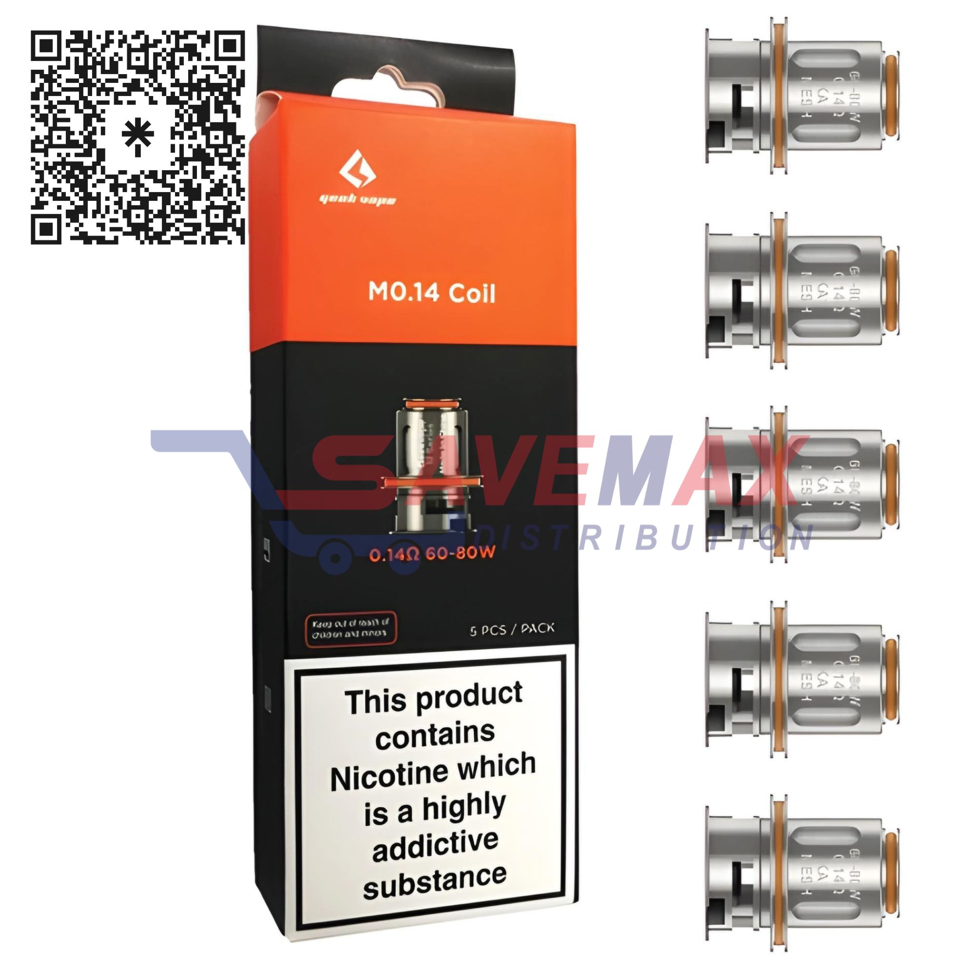 S04098 GEEKVAPE M 0.14 DUAL COIL 5PCS - Image 1