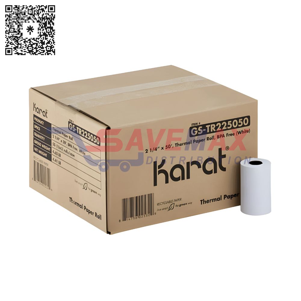 S04357 2-1/4 X 50 THERMAL CASH REGISTER ROLLS 50CT - Image 1