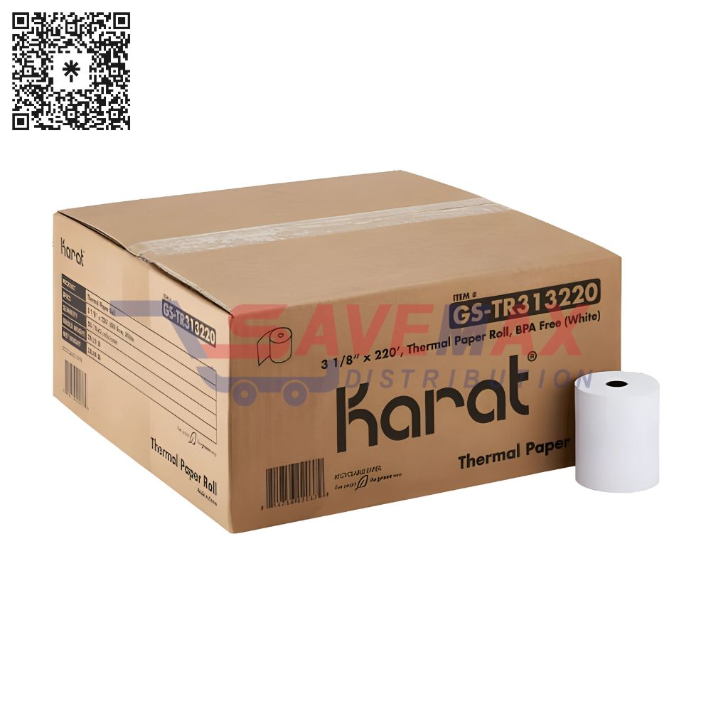 S04364 3-1/8 X 220 THERMAL ROLL PAPER 50CT - Image 1
