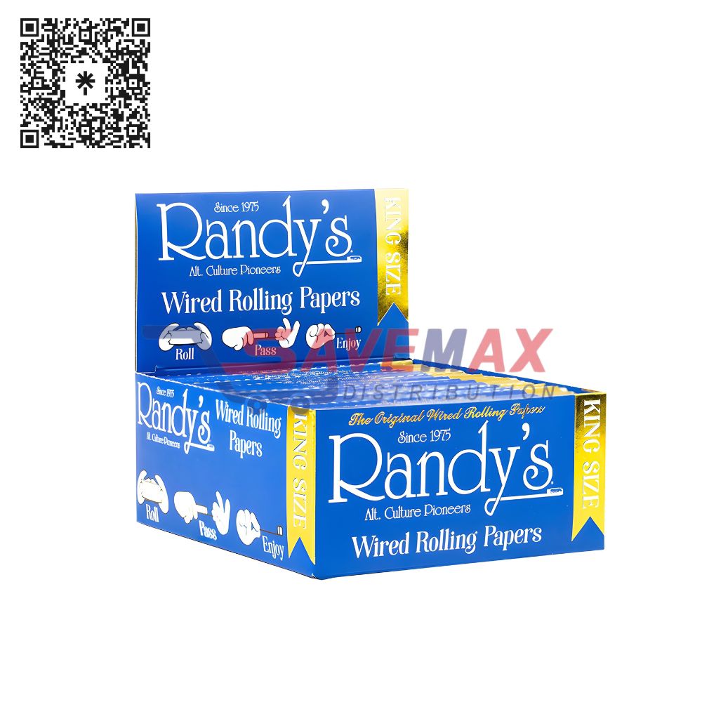 S04380 RANDY'S ROLLING PAPER KING SIZE 77MM 25CT - Image 1