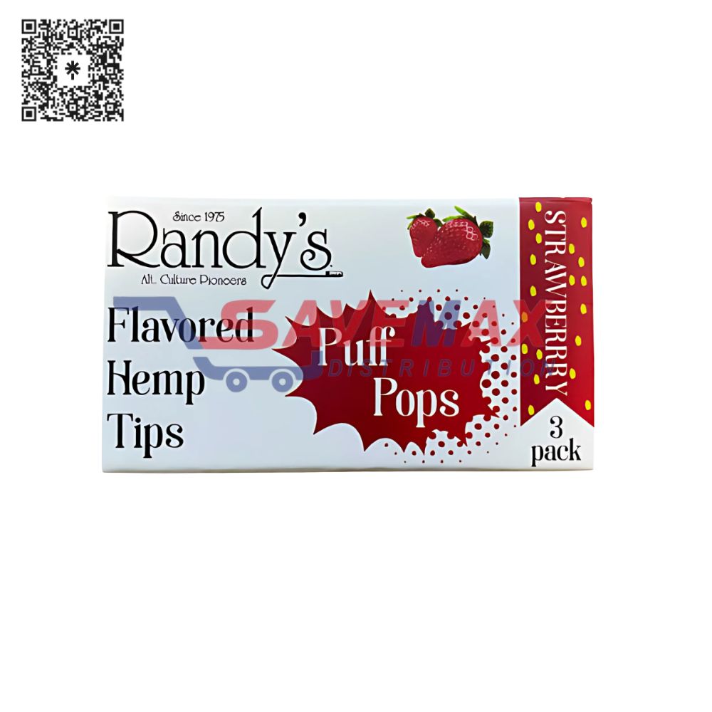 S04403 RANDY'S PUFF POPS 7MMX30MM STRAWBERRY 30CT - Image 1