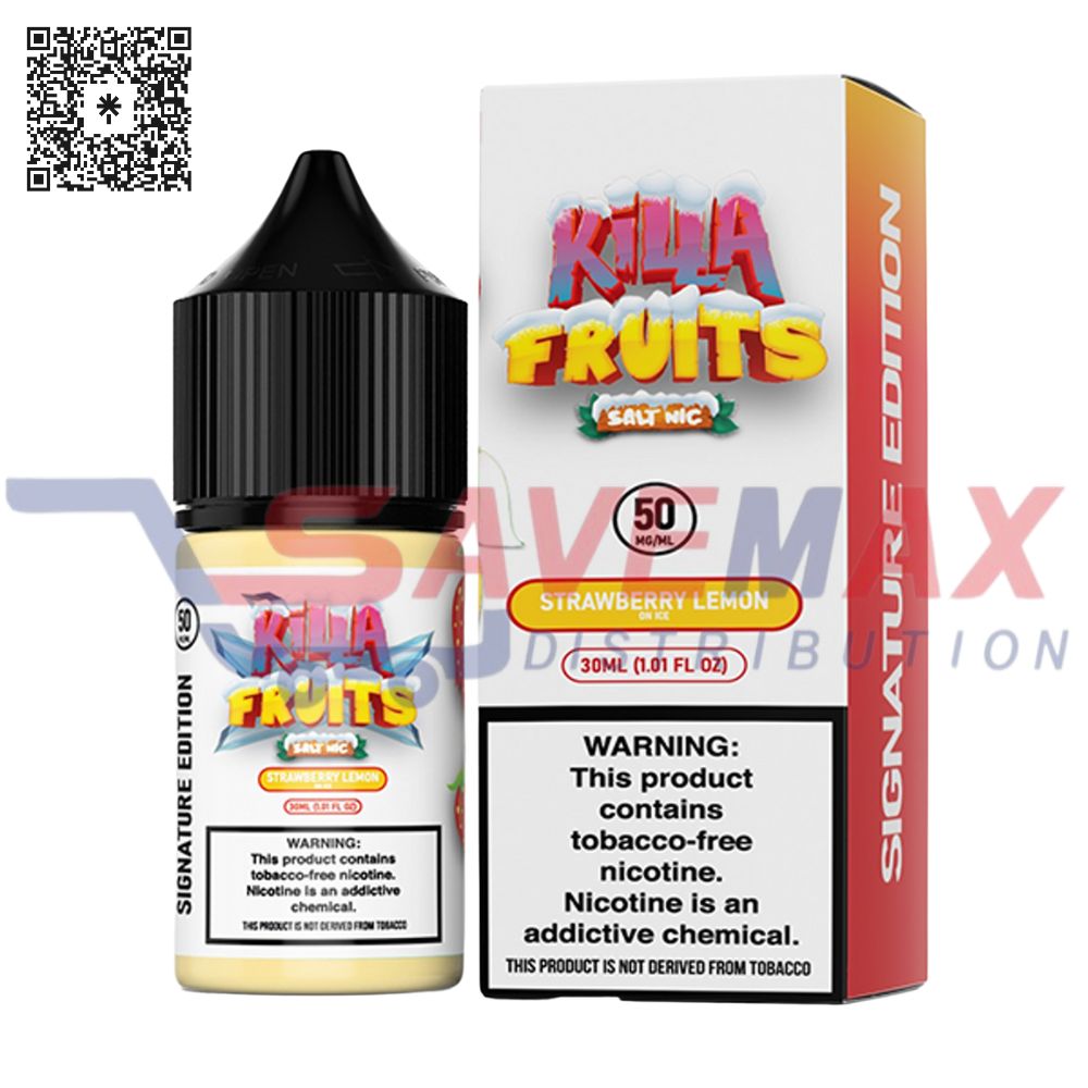 S04673 KILLA FRUIT OIL STRAWBERRY LEMON 30ML 50MG - Image 1