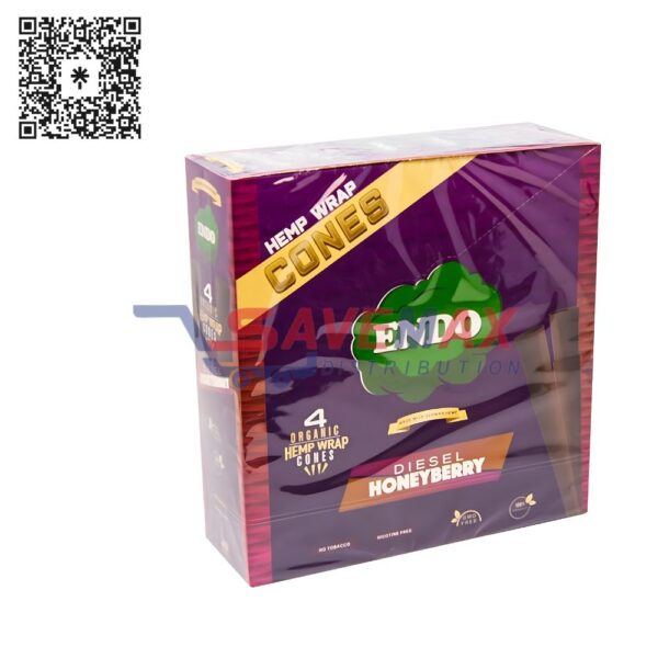 ENDO ORGANIC WRAPS CONES HONEY BERRY 15CT