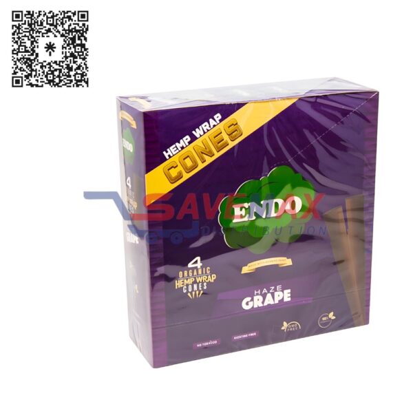 ENDO ORGANIC WRAPS CONES HAZE GRAPE 15CT