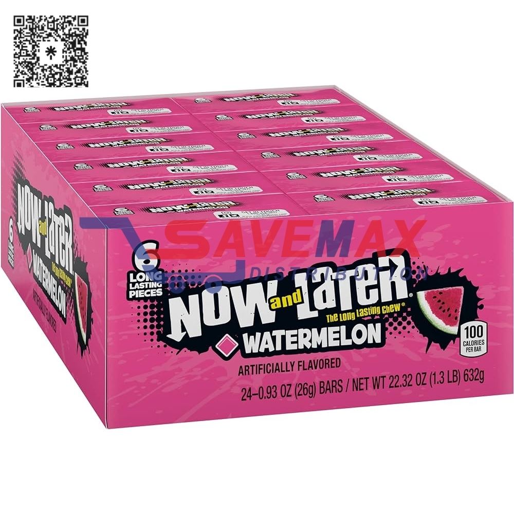 S04857 NOW AND LATER WATERMELON 24CT/.93OZ - Image 1
