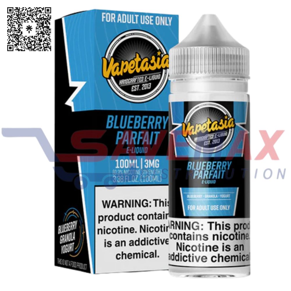 S05016 VAPETASIA BLUEBERRY PARFAIT 100ML 3MG - Image 1