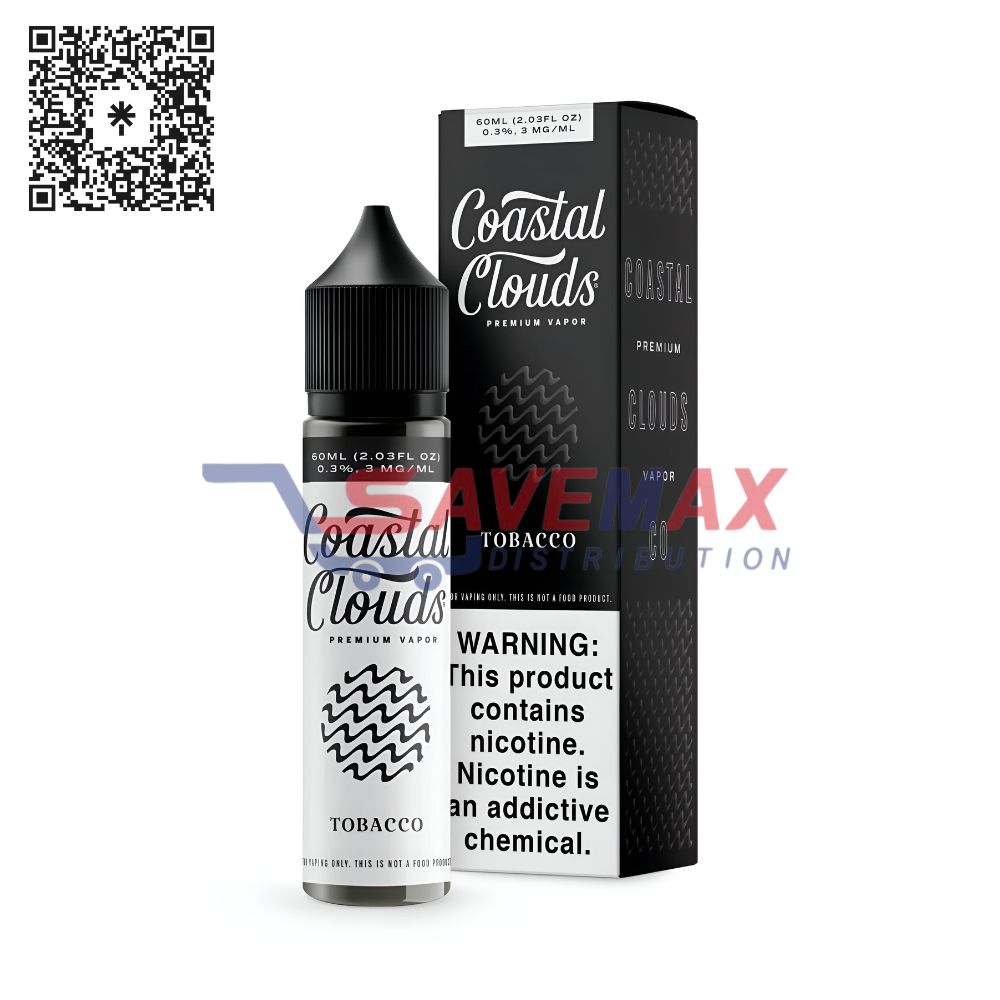 S05107 COASTAL CLOUDS TOBACCO 60ML 3MG - Image 1