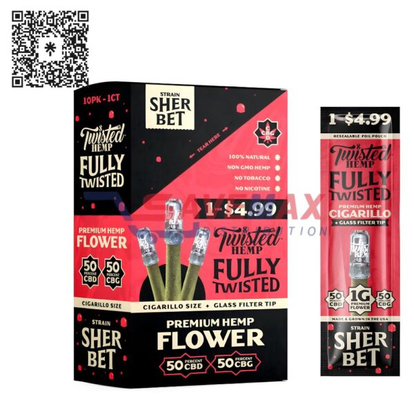 TWISTED HEMP FT SHER BET CBD/CBG 10CT