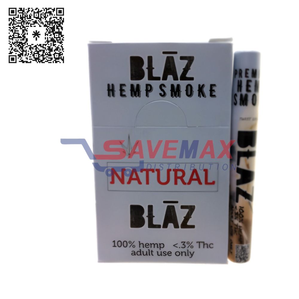 S05670 BLAZ NATURAL HEMP SMOKE 25CT - Image 1